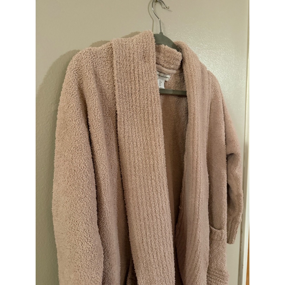 Cupcakes and Cashmere Pink Fuzzy Popcorn Knit Open Front Cardigan Sweater Small - Picture 2 of 6